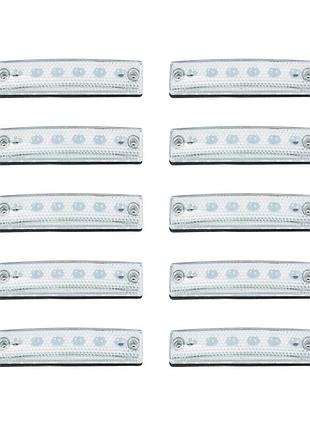 Габарит - білий - 100х10мм - 12/24v led 6 діодів - 201306/б (10шт/уп.)