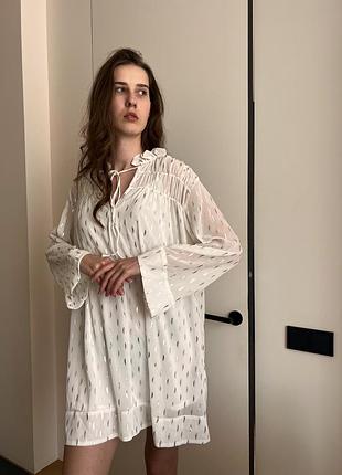 Сукня біла срібляста h&m