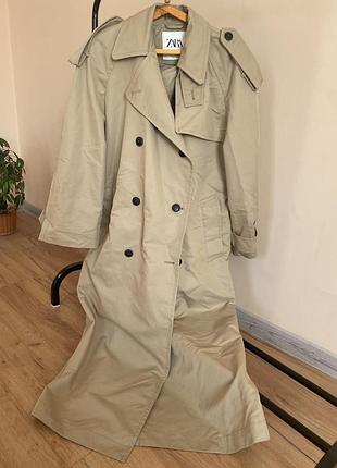 Тренч плащ  пальто кофейний zara