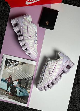 🌺жіночі кросівки nike shox tl white purple