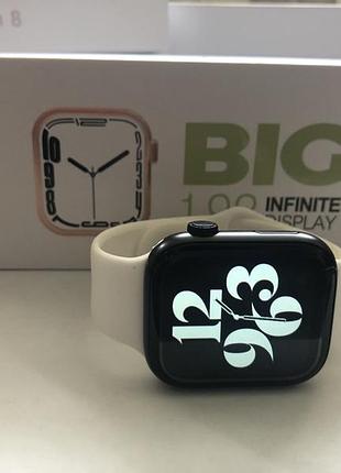 Розумний смарт-годинник smart watch 8 series 44 мм т500+ pro/ розумний годинник т500+ pro білий
