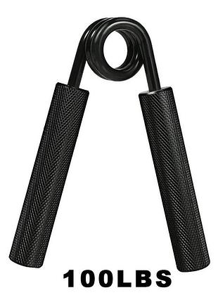 Еспандер кистьовий 45 кг (100lb) з накладками, чорний