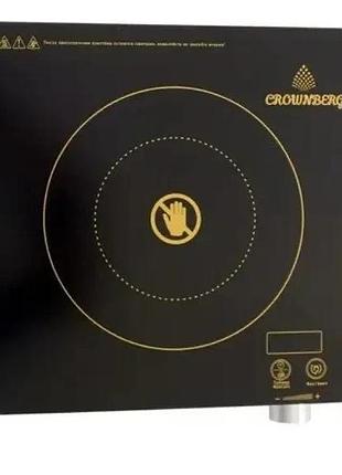 Настольная инфракрасная плита crownberg cb-1324 (одна конфорка 2000 вт) керамика