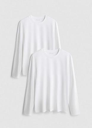 Базовий білий лонгслів primark | 170 см (унісекс