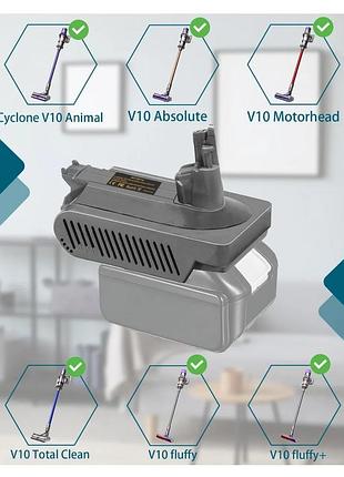 Адаптер для пылесоса dyson v10/v11, замена аккумулятора на makita 18v
