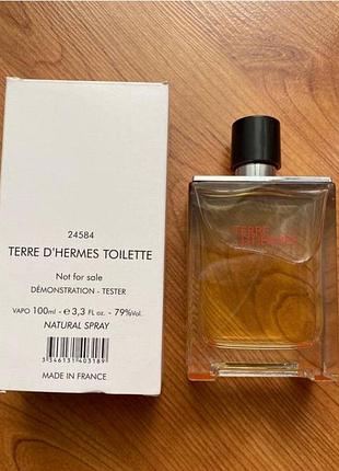 Тестер чоловічої парфумерної води hermes terre d`hermes (гермес терре де гермес) 100 мл