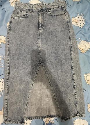 Джинсова спідниця міді karol denim
