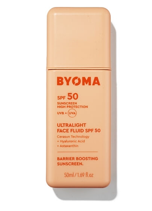 Ультралегкий флюїд для обличчя byoma ultralight face fluid spf50, 50 мл