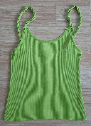 Женская трикотажная майка топ