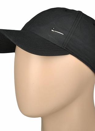 Кепка nike dri-fit metal swoosh чорна чоловіча one size