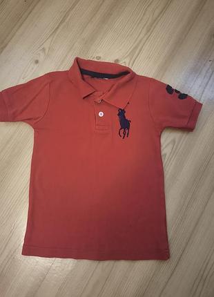 Polo красное с вышивкой