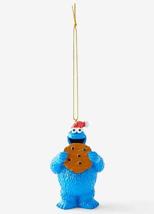 Шикарна лита новорічна іграшка синього кольору typo by sesame street, з биркою