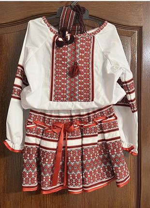 Костюм вишиванка для дівчинки 4-6 років.заміри надам