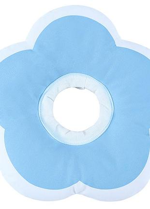 Мягкий воротник-подушка для кошек lesko dt1018 l blue послеоперационный защитный от вылизывания