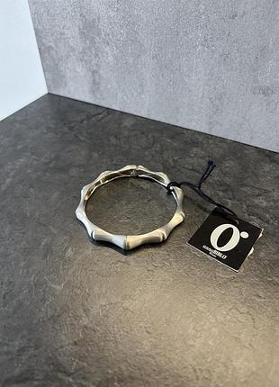 Браслет annabiblò milano original italy срібний дизайнерський вінтаж luxury мінімалізм новий з біркою бамбук bamboo