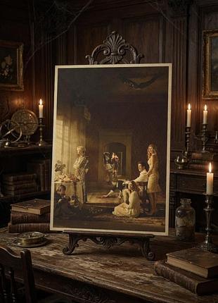 Плакат постер на крафтовой бумаге американская история ужасов дом-убийца (american horror story) 42х30см