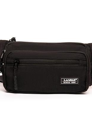 Сумка поясная мужская полиэстер черный арт.35009 black lanpad (китай)