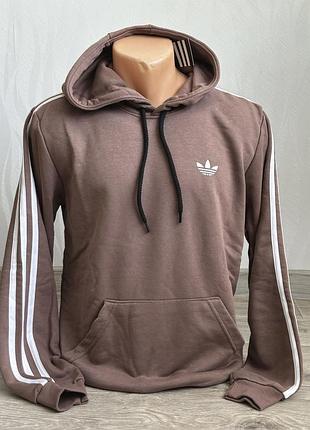 Худі adidas з капюшоном капучіно підліток кофта з кишенями