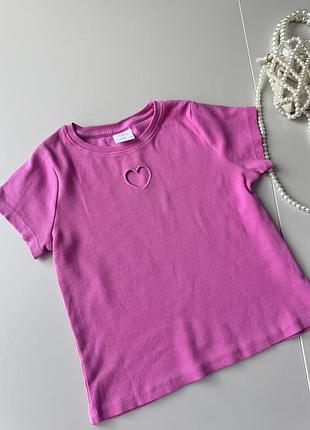 Футболка zara в рубчик з серцем