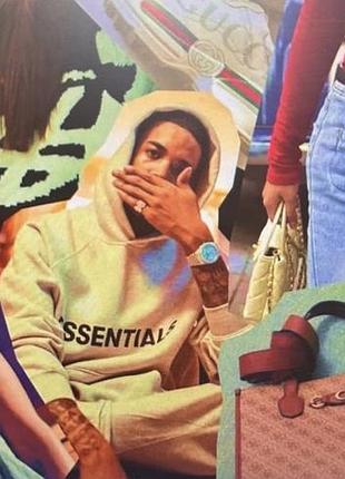 Худи оверсайз essentials fear of god кремовый xs 5