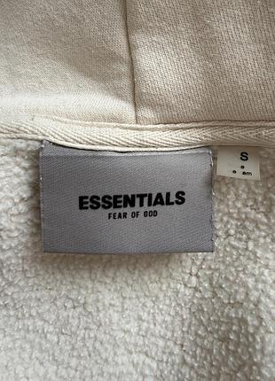 Худи оверсайз essentials fear of god кремовый xs 6