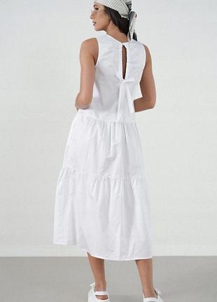 Zara reserved біла сукня плаття бавовна літня сукня натуральна