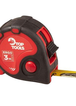Рулетка с блокатором ленты top tools 27c123 300x1,6см