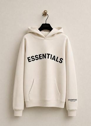 Худи оверсайз essentials fear of god кремовый xs 2