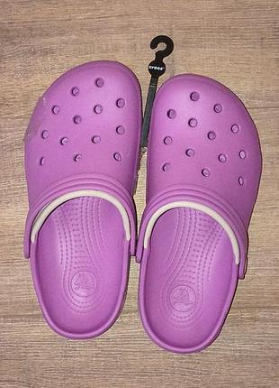 Кроксы crocs duet clog snrc99 w8 сиреневые по стельке 23.5-24 см или 38-39 размер