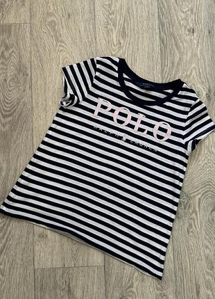 Детская футболка в полоску polo ralph lauren оригинал размер 7 лет
