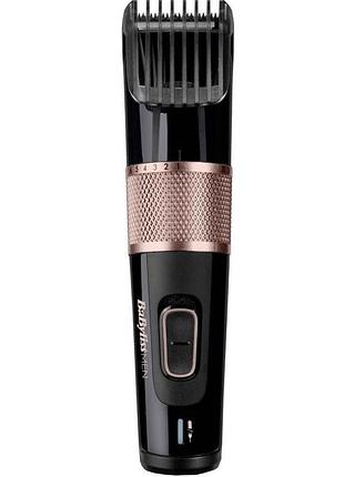 Машинка для стрижки волос babyliss e974e с телескопической насадкой, работа от аккумулятора и сети, черная с золотым