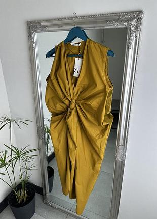 Сукня zara гірчичного кольору