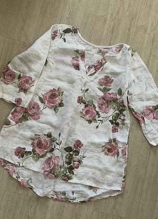 Туніка льняна , туніка квітки 🌺