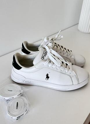 Кеди жіночі polo by ralph lauren, шкіряні розмір 38 ( довжина устілки 23см)