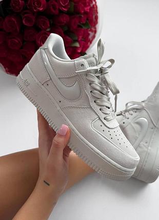 👟 кросівки   nk air force wolf grey suede      / наложка bs👟