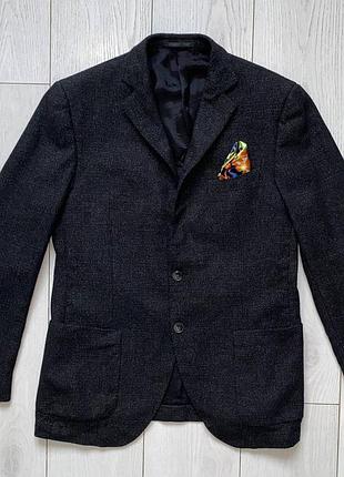 Мужской шерстяной пиджак блейзер luigi bianchi mantova sartoria (lbm) made in italy size 50 (medium)