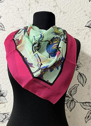 Rosabotanica balenciaga flower floral limited edition 100% silk хустка