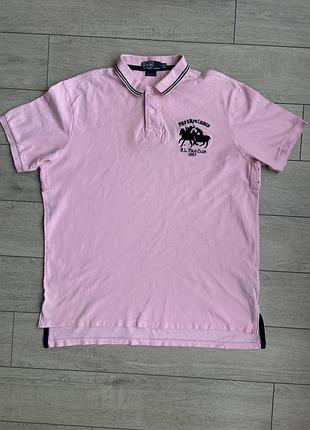 Винтажная футболка ральф лорен polo ralph lauren r.l. polo club 1967 vintage size xxl 2xl ххл 2хл мужская майка тениска поло оригинал