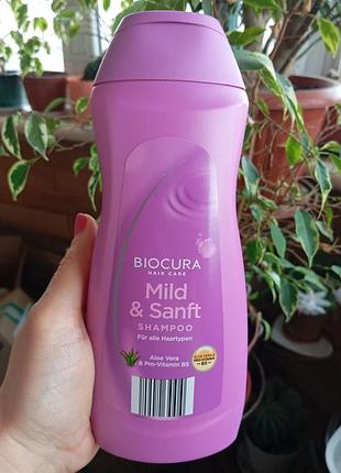 Шампунь biocura hair care mild &amp; sanft,500мл