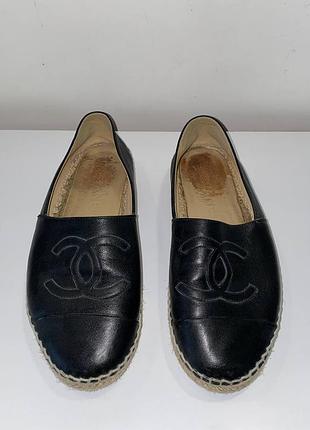 Жіночі оригінальні шкіряні еспадрильї chanel size 39