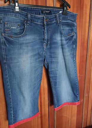 Armani jeans  брендовые хлопковые стрейчевые шорты .