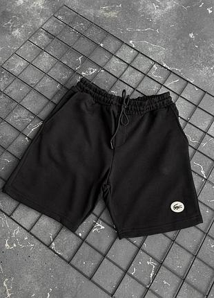 Чоловічі шорти lacoste в чорному кольорі