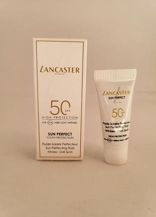 Сонцезахисний флюїд для обличчя lancaster sun perfect sun perfecting fluid spf 50.
