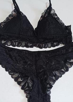 Комплект мереживо топ+трусики xs primark
