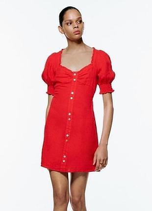 Лляне плаття zara