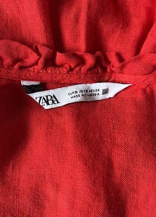 Лляне плаття zara 8