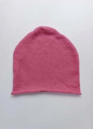 Женская кашемировая розовая шапка cos x arket cashmere beanie/из кашемира/кашемир/розовый/теплый/