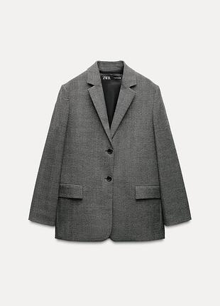 Блейзер оверсайз у клітинку zara