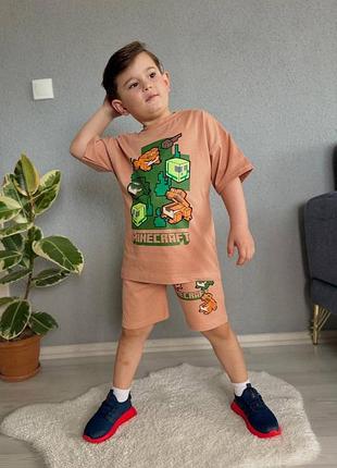 Летний костюм для мальчика майнкрафт