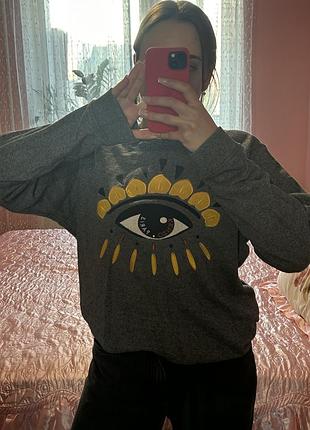 Сірий світшот kenzo